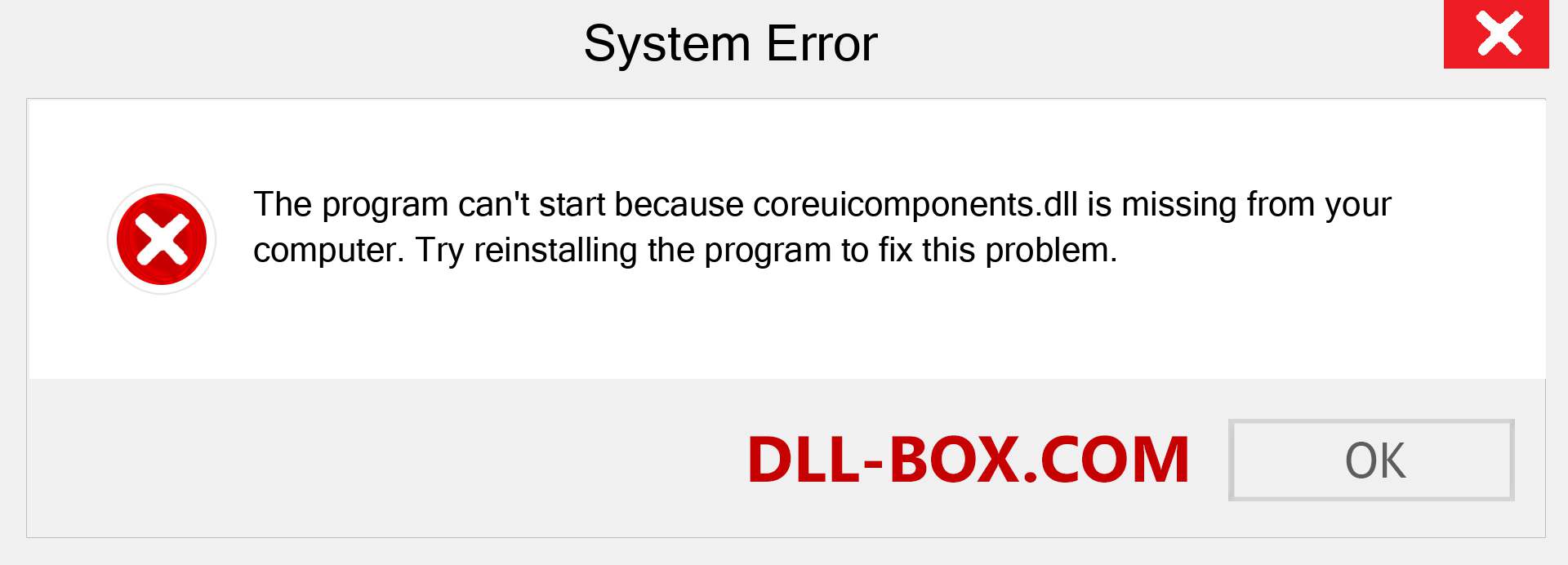  coreuicomponents.dll file is missing?. Download for Windows 7, 8, 10 - Fix  coreuicomponents dll Missing Error on Windows, photos, images